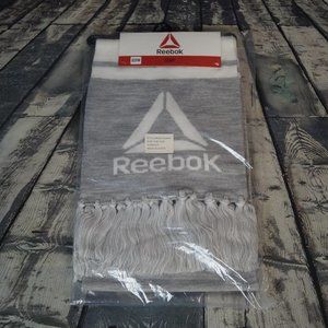 Reebok OSFM Heather Grey Fleece Rally Scarf with Logo Brand New NWT